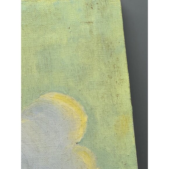 Vintage 1981 Cee Cee Oil Painting Of Native American Man Desert Landscape READ - Picture 7 of 8